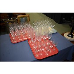 Selection of handmade Swedish Kosta Boda stemware including twelve large white wine glasses, twelve 