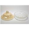 Image 1 : Vintage press glass ceiling shade and a torche shade