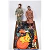 Image 1 : Two vintage G.I. Joe action figures and accessories including raft, scuba gear, clothing etc.