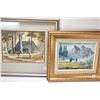 Image 1 : Two framed pictures including oil on board painting titled on verso " Yesterday, 1972", 8" X 10" and
