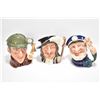 Image 1 : Three large Royal Doulton character jugs including Athos, Old Salt and The Sleuth