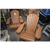 Image 1 : Two wooden Airondack patio chairs
