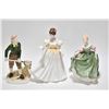 Image 1 : Three figurines including Royal Doulton Michele HN2234 and Kathleen HN3609 plus a Coalport figurine 