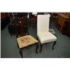 Image 1 : Two semi contemporary side chairs, one with fully upholstered back and seat made by Gibbard, the oth