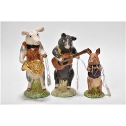 Three Beswick musical swine figures including Christopher, Richard and James