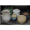 Image 1 : Six pieces of pottery including ironstone planters, jardinières etc. and one lidded pot