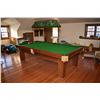Image 2 : Slate 9' pool table made by Duchess, Toronto. plus pool table overhead lamp, Duchess pool cue rack a