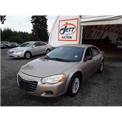A10 --  2004 CHRYSLER SEBRING LX , Brown , 223701  KM's  "NO RESERVE"