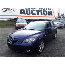 C4 --  2005 MAZDA 3  , Blue , 148467  KM's