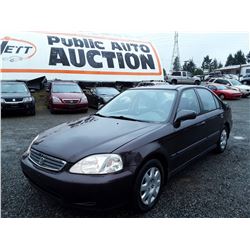 B1 --  2000 HONDA CIVIC  , Blue , 136240  KM's