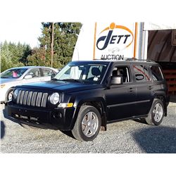 J6 --  2008 JEEP PATRIOT SPORT , Black , 190888  KM's