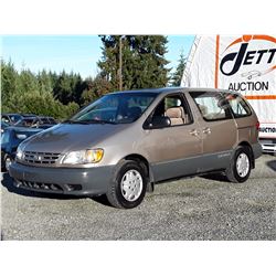 B6 --  2002 TOYOTA SIENNA , Brown , 190040  KM's