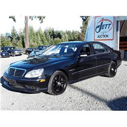 C6B --  2004 MERCEDES S 55 AMG  , Black , 203821  KM's