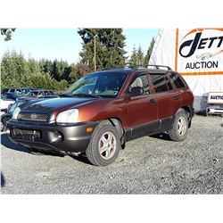P5 --  2003 HYUNDAI SANTA FE , Brown , 257404  KM's