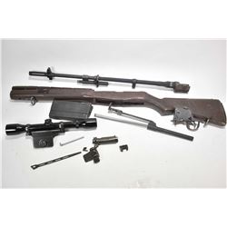 Lot of Winchester M14 parts including bolt, slide, mag, scope attachment with Bushnell scope, trigge