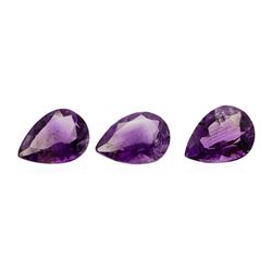 20.56 ctw.Natural Pear Cut Amethyst Parcel of Three