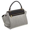 Image 5 : Celine Gray Wool Black Leather Medium Trapeze Bag