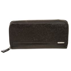 Bvlgari Black Grained Leather Organizer Wallet