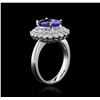 Image 3 : 14KT White Gold 2.71 ctw Tanzanite and Diamond Ring