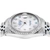 Image 7 : Rolex Mens SS MOP Diamond Lugs & Princess Cut Diamond Datejust Wristwatch With R