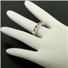 Image 7 : 14K White & Yellow Gold 0.47 ctw Top Quality Diamond & Ruby Channel Set Band Rin