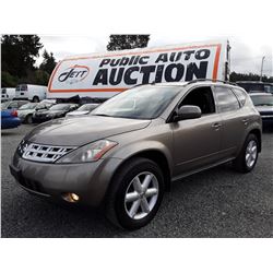 G5 --  2004 NISSAN MURANO SL , Grey , 190578  KM's