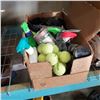 Image 1 : BOX OF TENNIS BALLS AND CLEANER