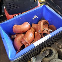 LOT OF IRON PIPE ELBOWS