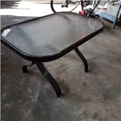 GLASS TOP PATIO ENDTABLE