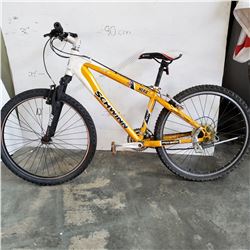 YELLOW WHITE SCHWINN BIKE