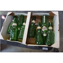 8 VINTAGE SNAP TOP BEER BOTTLES