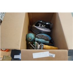 BOX LOT OF VINTAGE IRONS