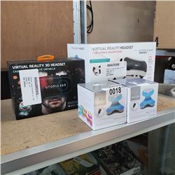 2 VR HEADSETS AND MASSAGERS