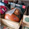 Image 1 : VINTAGE WOOD PLANTER, CERAMIC JAR, AND MILK JARS