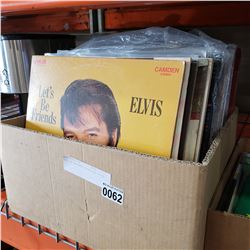 BOX OF RECORDS INCLUDING ELVIS