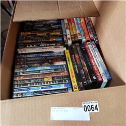 BOX LOT OF DVDS