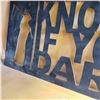 Image 2 : KNOCK IF YOU DARE METAL ART SIGN