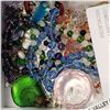 Image 2 : LOT OF BOX & TRAY OF COSTUME JEWELLERY & SOME BEADED NECKLACES