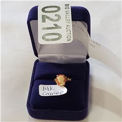 14K STAMPED CAMEO RING