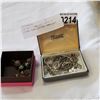 Image 1 : LOT OF 2 JEWELLERY BOXES OF SILVER TONE COSTUME JEWELLERY