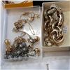 Image 2 : LOT OF 5 TRAYS OF GOLD PLATED & GOLD TONE JEWELLERY