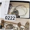 Image 3 : LOT OF 4 TRAYS OF SILVER TONE COSTUME JEWELLERY