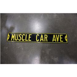 MUSCLE CAR AVE METAL SIGN