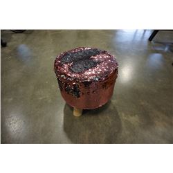 SEQUIN FOOT STOOL