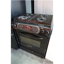 BLACK KITCHEN AID GAS STOVE TESTED AND WORKING GUARANTEED