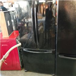 BLACK SAMSUNG FRENCH DOOR FRIDGE TESTED AND WORKING GUARANTEED