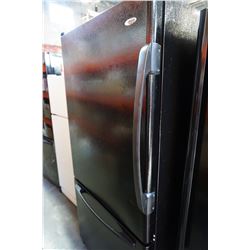 BLACK AMANA FRIDGE WITH BOTTOM FREEZER TESTED AND WORKING GUARANTEED