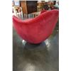 Image 2 : RED METAL BASE SWIVEL CHAIR