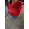 Image 1 : RED METAL BASE SWIVEL CHAIR
