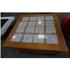 Image 1 : TEAK TILE TOP COFFEE TABLE